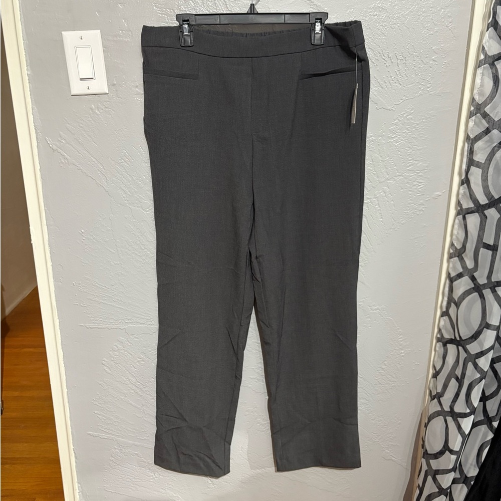 NWT Stretchy Pull-On Dark Grey Dress Pants - Picture 2 of 5
